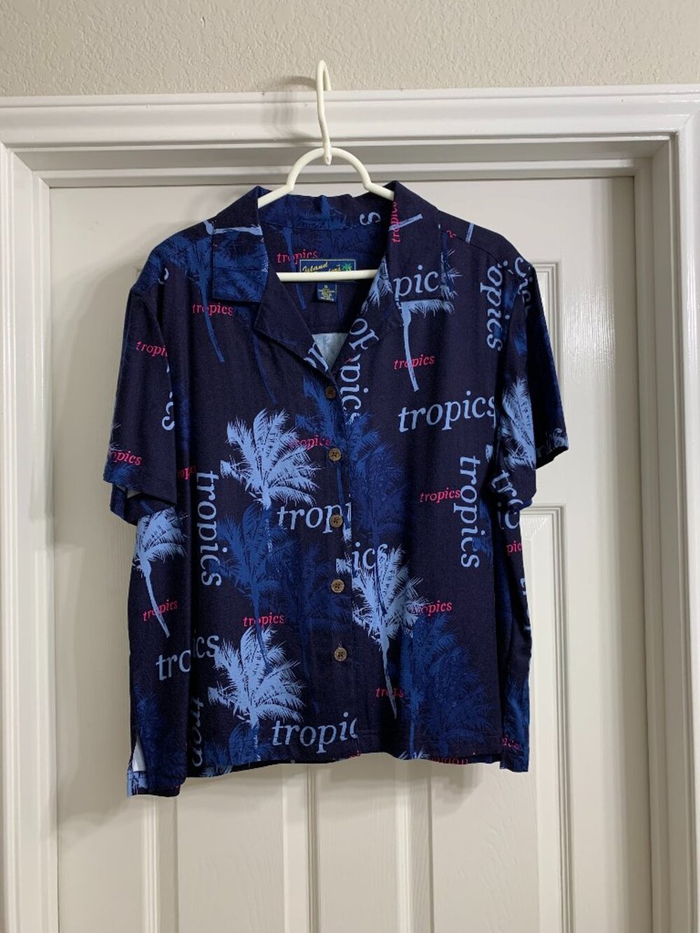 Island Traders Women's Navy-Blue Blouse, Size XL (NWOT)